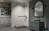 Radaway Modo New II Brushed GunMetal z wieszakiem kabina Walk-in 95x200 szczotkowany grafit 389095-92-01W